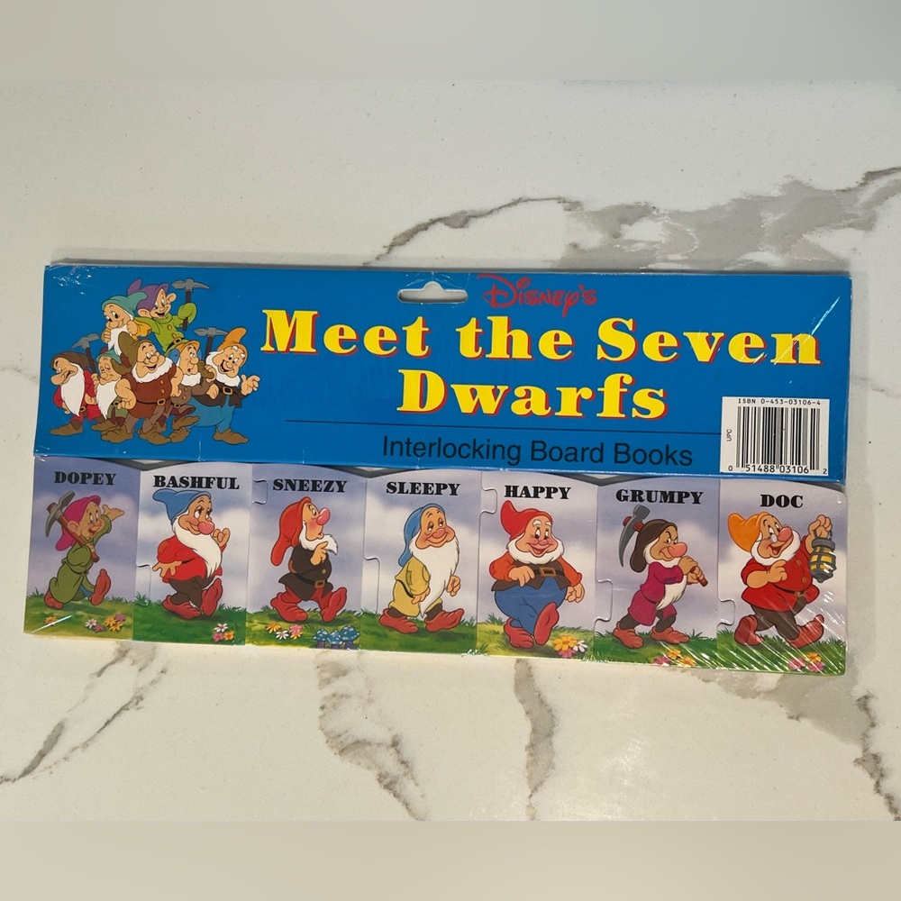Vintage | Disney’s Meet the Seven Dwarfs Interlocking Board Books | New (1993)